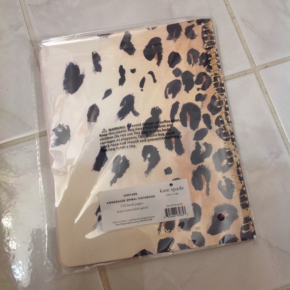 NWT Kate Spade Leopard Spiral Notebook - Picture 2 of 4